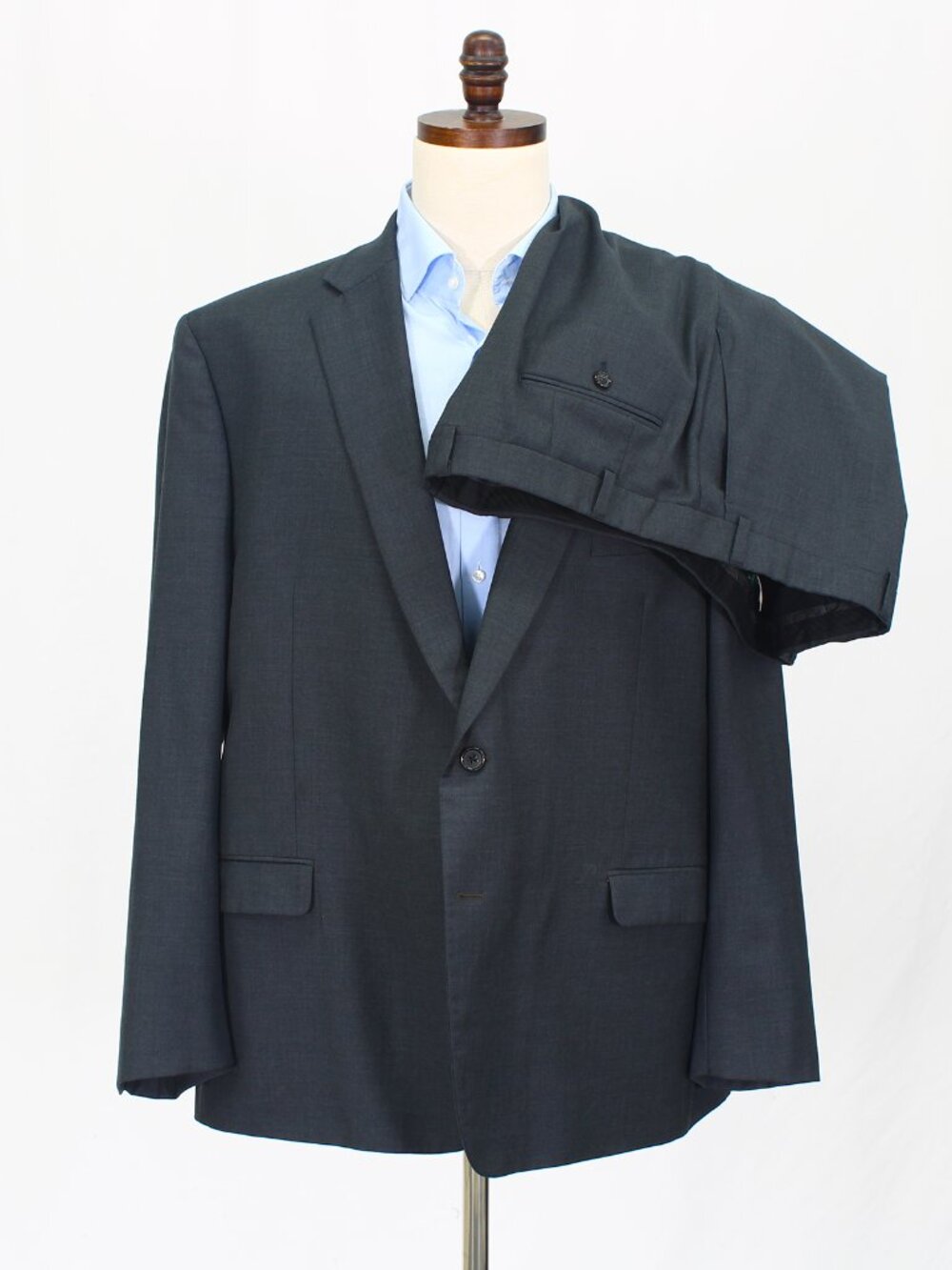 Ralph Lauren 50R 42x30 Gray Full Suit 2-Button Solid R852